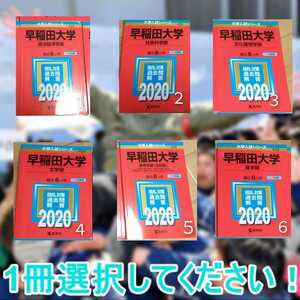 1014 赤本 早稲田大学 1冊お選びください 2020 政治経済学部 社会科学部 文化構想学部 文学部 教育学部 商学部 ４ございません