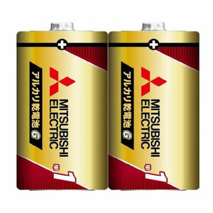 単１アルカリ電池 単一乾電池 三菱 日本製 LR20GR/2S/0824 ２個組ｘ２パック/卸/送料無料