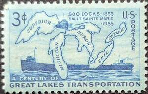 【外国切手】 アメリカ合衆国 1955年06月28日 発行 スーロックス100周年 未使用