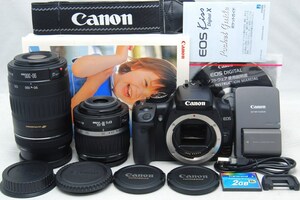 ●美品●初心者入門フルセット● Canon キャノン EOS Kiss X Wレンズセット●届いたらすぐに撮影OK●女性ならではの丁寧な対応で安心です