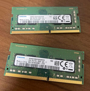 16GB (8GB×2枚) セットテスト済み DDR4-2666 PC4-21300 2,666MHz サムスン製ノート用メモリ