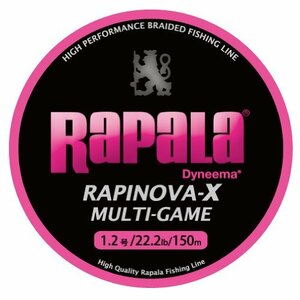 Rapala(ラパラ) PEライン ラピノヴァX マルチゲーム 150m 1.2号 22.2lb 4本編み ピンク RLX150M