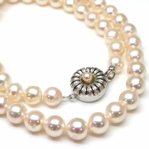 ◆アコヤ本真珠ネックレス/ 5 ◆M 約31.2g 約42.5cm 7.0-7.5mm珠 pearl パール jewelry necklace ジュエリー CF2/CF2