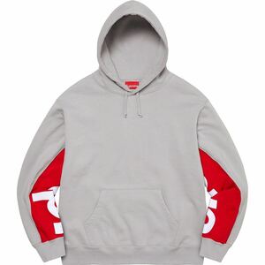 【新品未使用】 22SS 新品 Supreme シュプリーム Cropped Panels Hooded Sweatshirt スウェット フーディー パーカー GREY グレー色