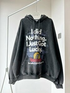 VETEMENTS ヴェトモン トップス パーカー メンズ ストリート ユニセックス カジュアル ブラック L