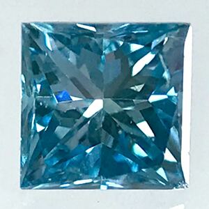 (天然ブルーダイヤモンド0.093ct)m 2.4×2.4mm ルース 裸石 blue diamond 宝石 ジュエリー i