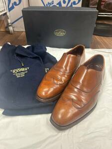 Crockett ＆ Jones クロケットジョーンズ 9537 WIMPOLE サイドエラスティック レザーシューズ 6.5 D ブラウン