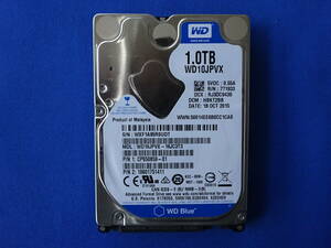 ■エラーなし■ [2.5インチ　SATA　1TB　9.5mm]　WESTERN DIGITAL　WD10JPVX　管A2