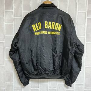 ★RED BARON レッド バロン ★ ナイロン ジャケット ブルゾン モーターサイクル バイク 襟 フリース ジップアップ ポケット LL /HH6337