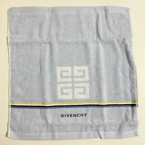 即決☆GIVENCHY ジバンシィ ロゴ ハンドタオル 未使用 新品 ブルー系 ジバンシー