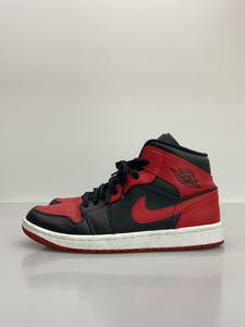 NIKE◆AIR JORDAN 1 MID_エアジョーダン 1 ミッド/26cm/RED/554724-074