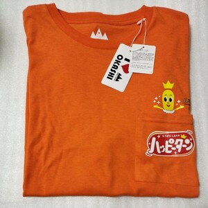 新品 LL ハッピーターン Tシャツ 亀田製菓 LLサイズ ターン王子 OKASHI COLLABO オレンジ メンズ コラボ 半袖Tシャツ 