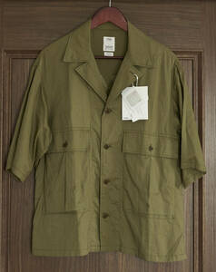 VISVIM CORNET SHIRT S/S 01201050-11014086 OLIVE SIZE 2 M