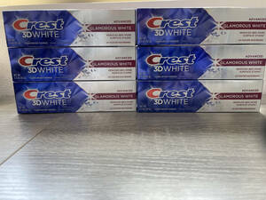 【送料無料】 93g 6本セット　Crest 3D Glamorous White クレスト３Dグラマラスホワイト　ホワイトニング アドバンス 歯磨き粉 Colgate 