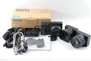 【美品 保障付 動作確認済】RICOH GXR + 28-300mm f/3.5-5.6 VC + 50mm 2.5 + 28mm 2.5 リコー デジタルカメラ・レンズセット #Q7137