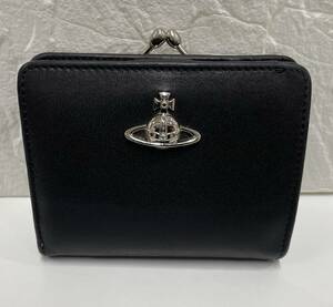 Vivienne Westwood ヴィヴィアン ウエストウッド 二つ折り財布 がま口 ブラック 保管品 注目 ９９円スタート