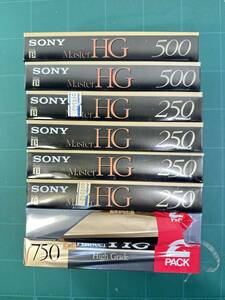 【新品未使用】SONY　ソニー　Master　HG　250・500・750　8本セット　ベータ用テープ