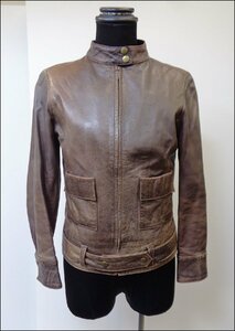 Bana8・衣類◆GRACE/グレース シープ革 レザー ジャケット ブラウン 36 皮革 上着