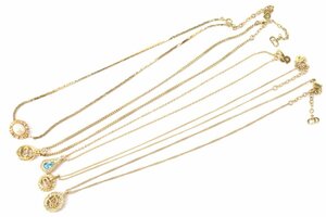 【5点】Christian Dior クリスチャンディオール CD ネックレス ゴールドカラー アクセサリー まとめ売り 4146-Y
