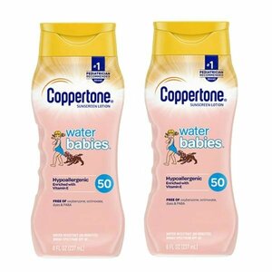 赤ちゃんを紫外線、日焼けから守る！＜２個＞ Coppertone コパトーン ウォーターベビー サンスクリーン 日焼け止め [SPF70+] 237mL