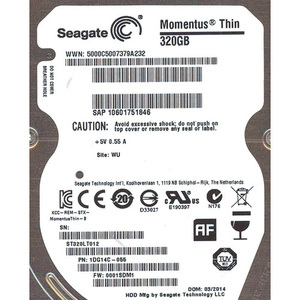 SEAGATE ノート用HDD 2.5inch ST320LT012 320GB 7mm [管理:1000003114]
