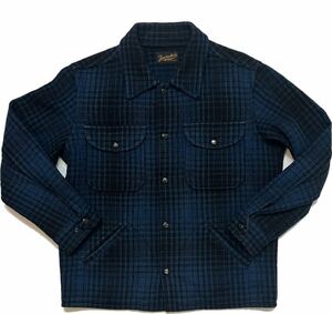 【30】 TENDERLOIN ベア ウール オンブレ チェック 柄 シャツ ジャケット S テンダーロイン ブルー