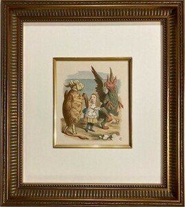 【特価】　≪　　不思議の国のアリス　　≫　 アンティークオリジナル木版画　 　WHO STOLE THE TARTS　 　1889年　　SIR JOHN TENNIEL