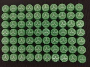 【送料込】ペットボトル キャップ 70個 三ツ矢サイダー カラー グリーン系 簡易洗浄