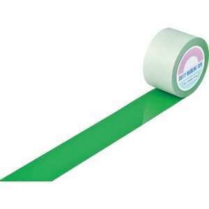 緑十字 ガードテープ（ラインテープ） 緑 ＧＴ－７５１Ｇ ７５ｍｍ幅×１００ｍ 屋内用 [148092]