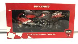 ミニチャンプス 1/12 Ducati Desmosedici Troy Bayliss Ducati MotoGP Team MotoGP 2003 Marlboroステッカー貼り済品（122 031412）中古品,