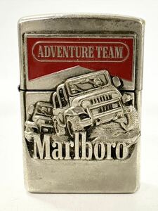 【5R22】 1円スタート ZIPPO / H XⅢ ジッポー ADVENTURE TEAM Marlboro マルボロ 火花確認済み シルバーカラー オイルライター 喫煙具