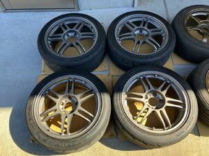 S管理75015 アルテッツァ 外し】★KOSEI Racing K1-TS 17インチ 235/40ZR17 RyDANZ 2022年製 タイヤ アルミ ホイール★8J +45 PCD114.3 5H