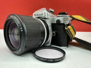 ▽ Nikon FE フィルム一眼レフカメラ ボディ Zoom 36〜72mm F3.5 カメラ レンズ 動作確認済 シャッター、露出計 OK ニコン