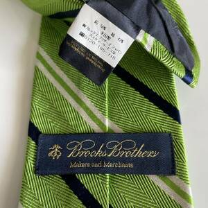 ブルックスブラザーズ(Brooks Brothers) 緑紺白ストライプネクタイ