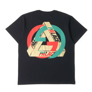 新品 GUCCI Tシャツ サイズ:S 22AW PALACE GG トライアングル ダブルネームロゴ Tシャツ Printed Heavy Cotton Jersey ブラック イタリア