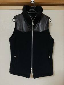 BACK BONE THE CLASSIC ウール カウハイド ベスト S レザー riri ダブル ZIP