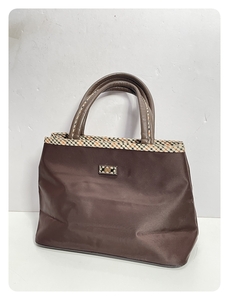 ● コレクター必見 DAKS ダックス ハンドバッグ レディース 女性 バッグ カバン 鞄 かばん 小物 ブラウン 茶色系 ma917