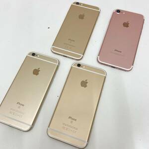 ☆iPhone 4台 まとめ☆ iPhone7 32GB MNCJ2J/A ローズゴールド iPhone6s 32GB MN112J/A 64GB MKQQ2J/A ゴールド スマホ アップル 判定○