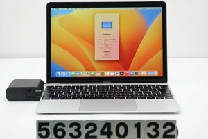 Apple MacBook Retina A1534 2017 シルバー Core m3 7Y32 1.1GHz/8GB/256GB(SSD)/12W/WQXGA キーボード難あり 【563240132】