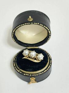 パールリング　真珠指輪　アンティーク　14K 12サイズ