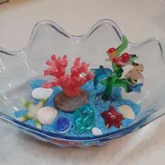 値下げ！ミニチュアガラス細工　砂の飾りもの　海の飾り物