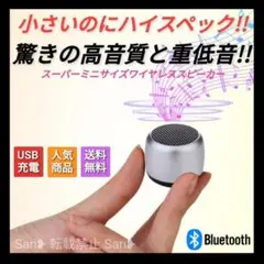 人気商品 Bluetoothスピーカー ポータブルスピーカー ミニスピーカー 銀