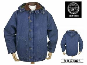 【送料無料 33%OFF】HOUSTON ヒューストン デニム フレンチデッキジャケット NO.51302 VINTAGE WASH_Lサイズ