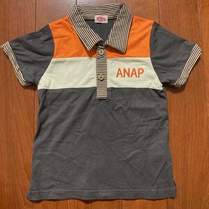 ANAP・アナップ・ストレッチ生地・半袖・ポロシャツ・グレー系・１００