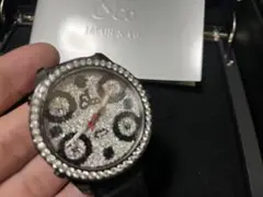ジェイコブ　フルダイヤ時計　付属品完備　社外ベルト装着品