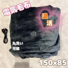 150x85cm【電気毛布】着る毛布 大判掛け敷き8枚ヒーターUSB 丸洗い