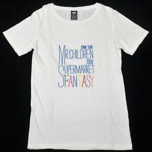[cc]/Tシャツ/『Mr.Children DOME TOUR 2009 SUPERMARKET FANTASY/Mサイズ/刺繍 ホワイト』/ミスター・チルドレン,ミスチル