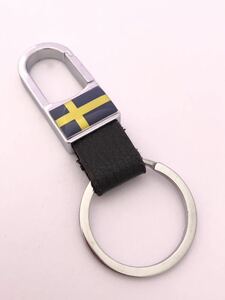 H スウェーデン 国旗 キーリング キーホルダー ブラック サーブ SAAB 9-3 9-5 900 セダン カブリオレ スポーツ エステート