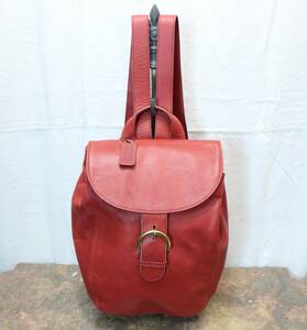 OLD COACH LEATHER BELTED RUCK SUCK MADE IN USA/オールドコーチレザーベルテッドリュックサック