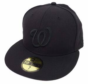 New Era ニューエラ MLB ワシントン ナショナルズ ベースボールキャップ（ブラック/ブラック） (7 55.8cm) [並行輸入品]